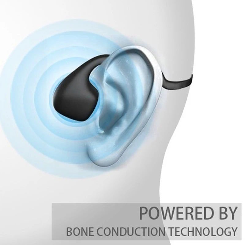 Black Technology Bone Conduction Bluetooth Headset Ear-mounted Sports Ear Protection